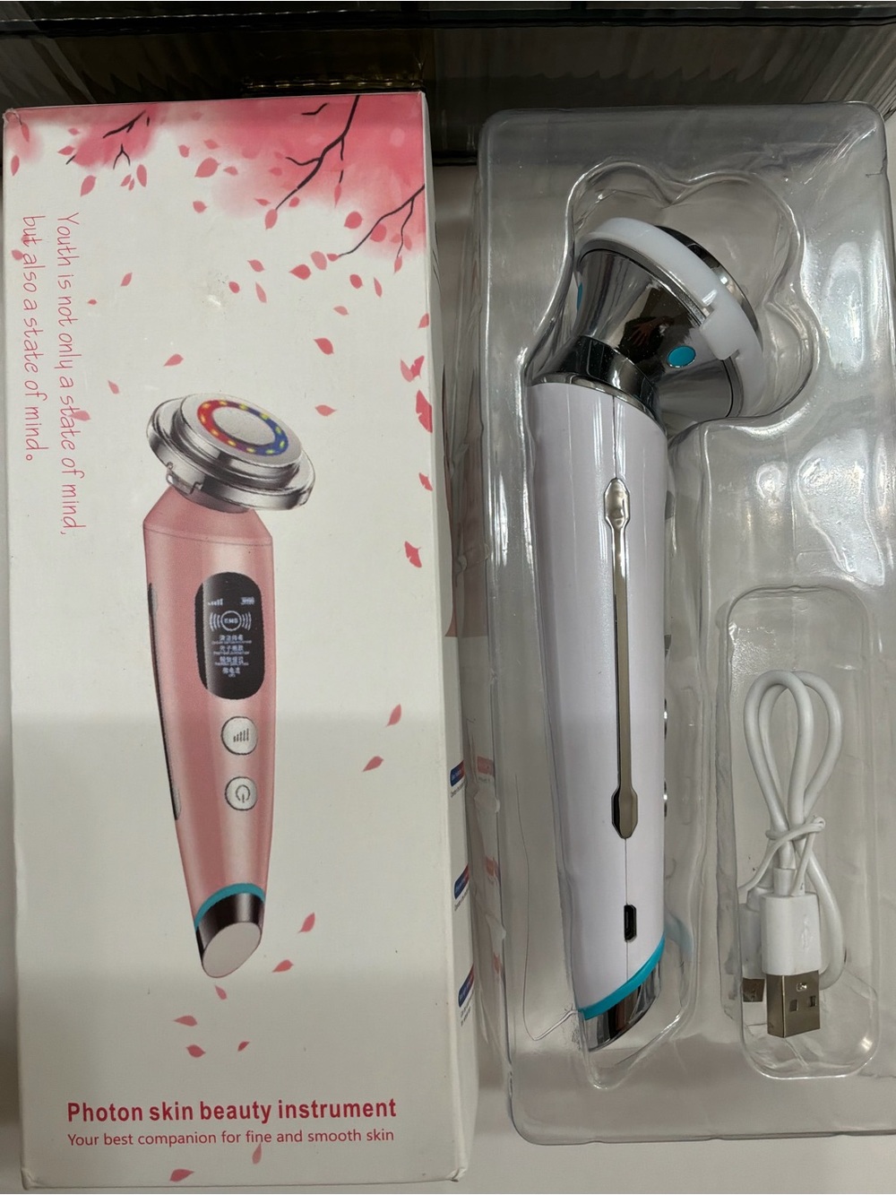 Pink Photon Skin Beauty Device for At-Home Light Therapy